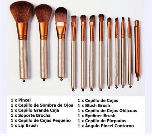 BROCHAS NAKED PARA MAQUILLAJE SET POR 12 UNIDADES