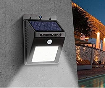 Lampara Solar Exterior 30LED Recargable sensor de movimiento