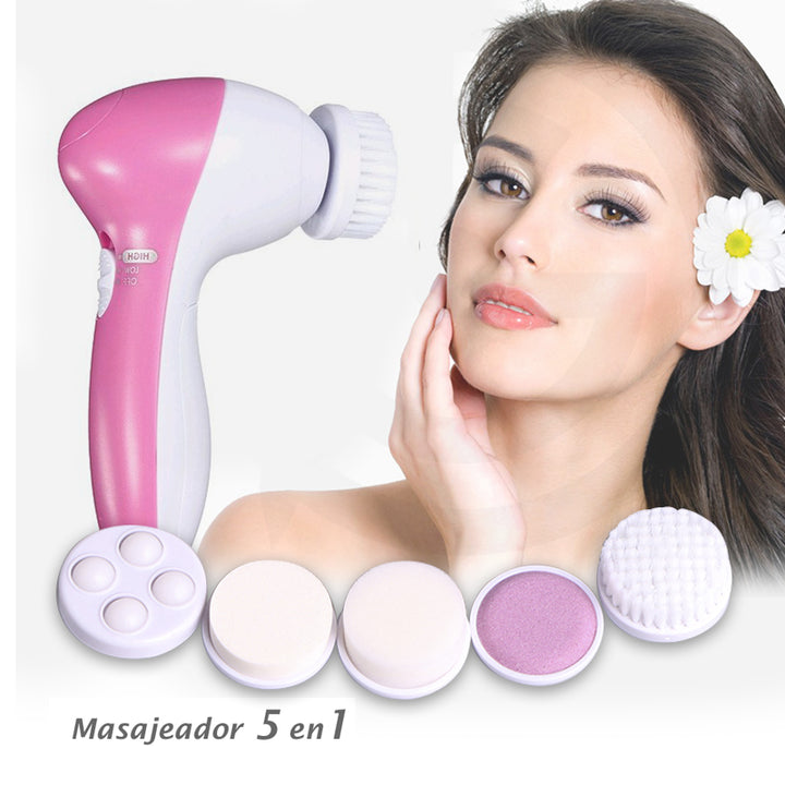 Mini Masajeador Limpiador Facial 5 En 1 Cuidado Rostro 🧏🌺 A8782